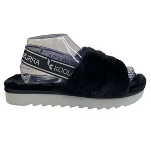 Koolaburra X UGG Fuzz’n Slide Black Slingback Slipper Size US 8